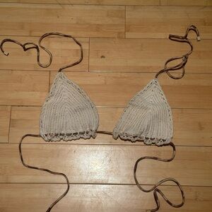 Zimmermann Cream Crochet Bikini top